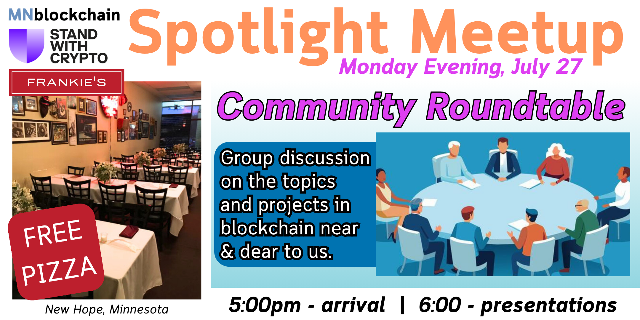 Spotlight Meetup July 27 – Roundtable Discussion, feat. YOU